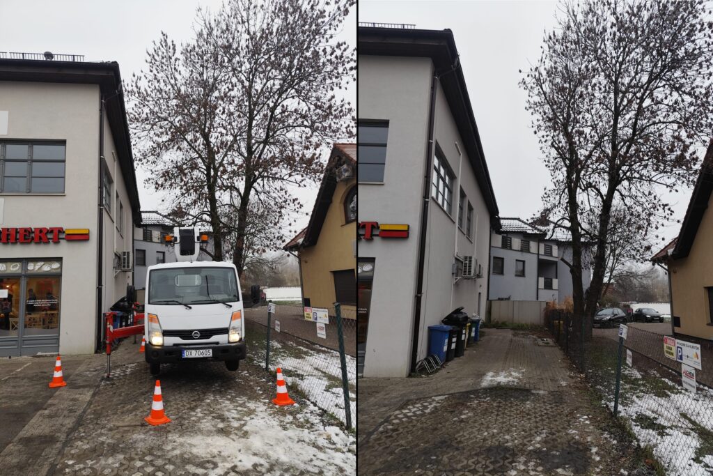 przycinanie drzew dla uzyskania skrajni